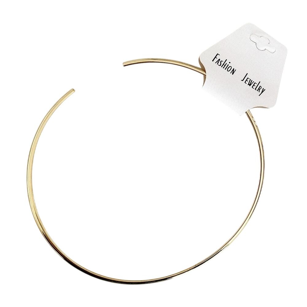 3mm Gold Plated Omega Choker 14" NEW Vintage 90s Statement Necklace Chain